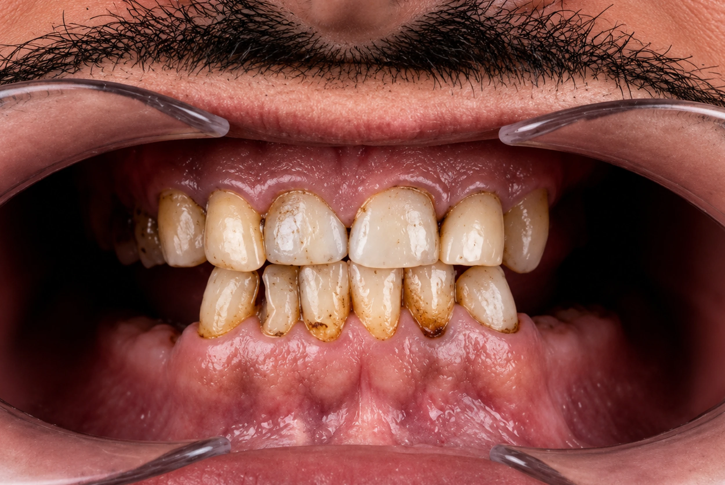 Before dental arch alignment